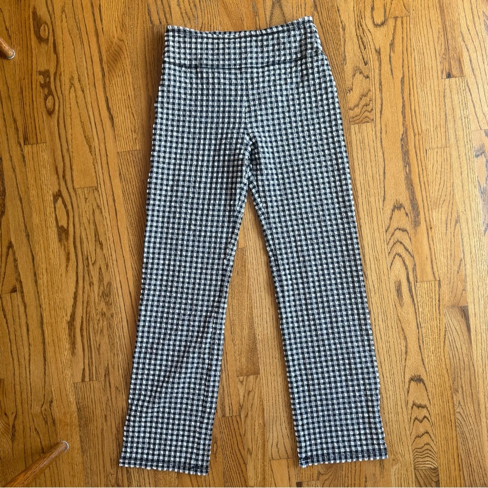 Fashion brand company gingham stretch pants